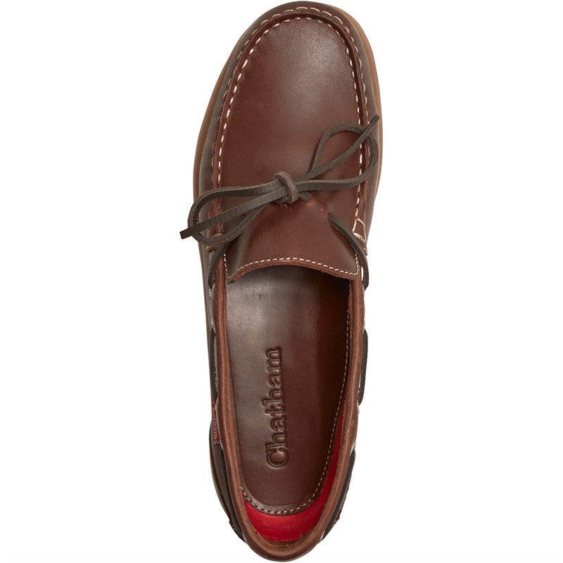 Chatham Marine Mens Culham Deck Shoes Dark Brown