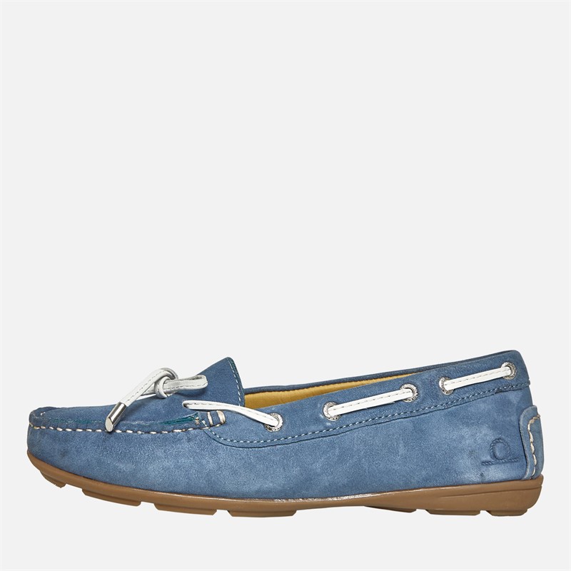 Chatham Marine Womens Paxos Driving Moccasins Sky Blue