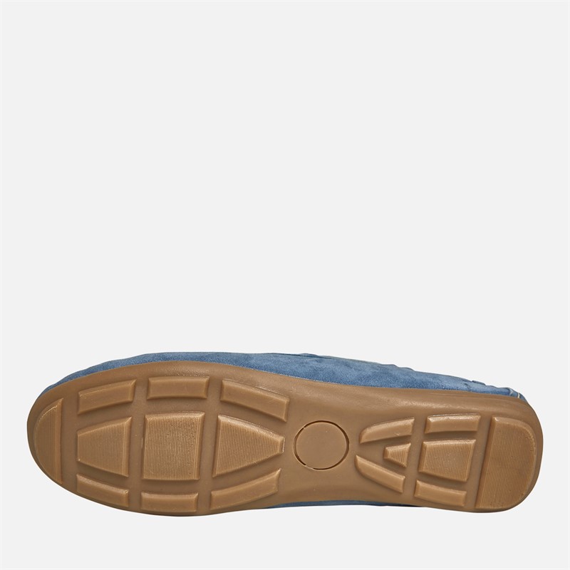 Chatham Marine Womens Paxos Driving Moccasins Sky Blue