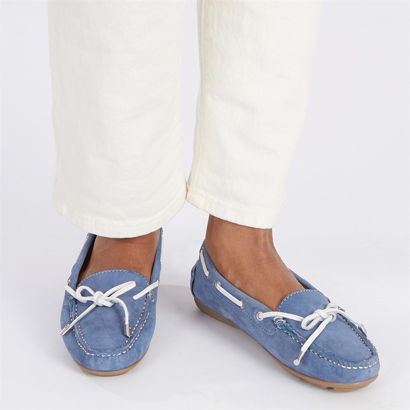 Chatham Marine Womens Paxos Driving Moccasins Sky Blue