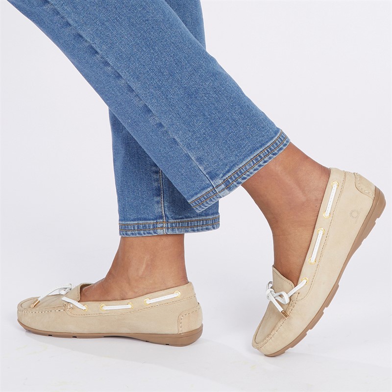 Chatham Marine Womens Paxos Driving Moccasins Sand