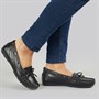Chatham Marine Womens Paxos Driving Moccasins Black Leather