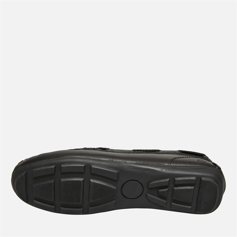 Chatham Marine Womens Paxos Driving Moccasins Black Leather