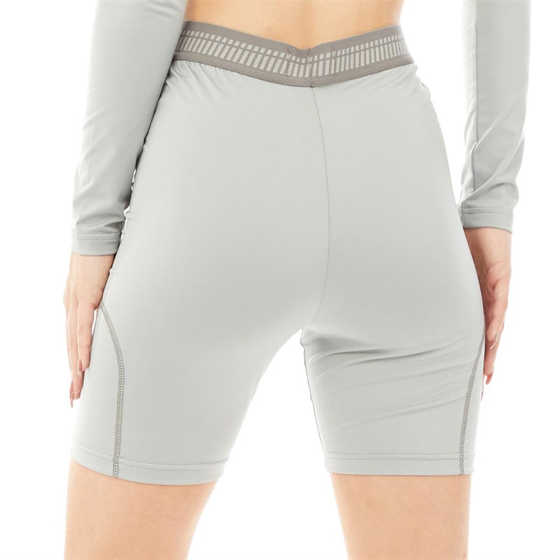 SIANMARIE Womens Contrast Contour Cycle Shorts Grey