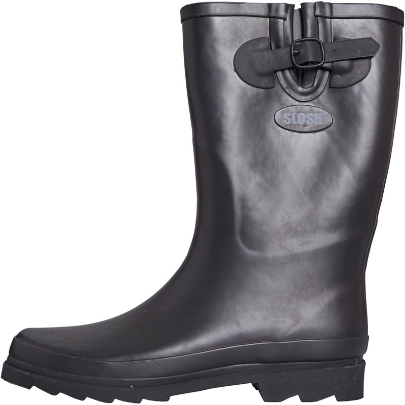 Slosh Herren Armitage Wellington Gummistiefel Schwarz