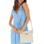 PAUL COSTELLOE Womens Neva Crossbody Bag Ecru