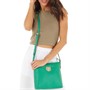 PAUL COSTELLOE Womens Neva Crossbody Bag Green