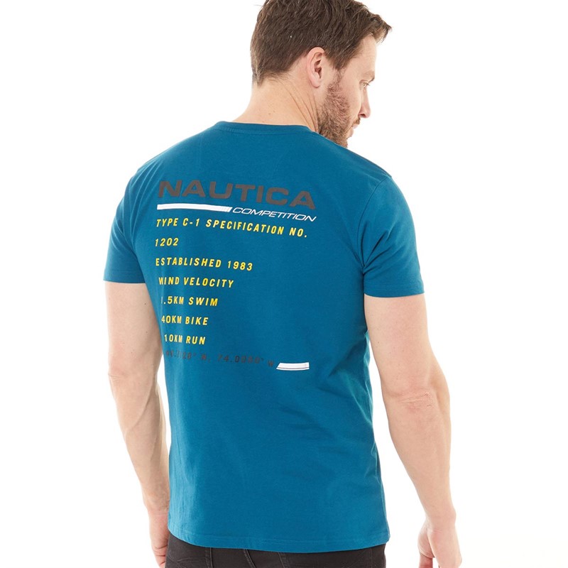 Nautica Mens Bulwark T-Shirt Teal