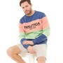 Nautica Mens Miami Sweatshirt Washed Denim