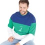 Nautica Mens Competition Lumber Sweatshirt Navy/Green