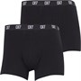 CR7 Mens Two Pack Cotton Boxers Black/Black