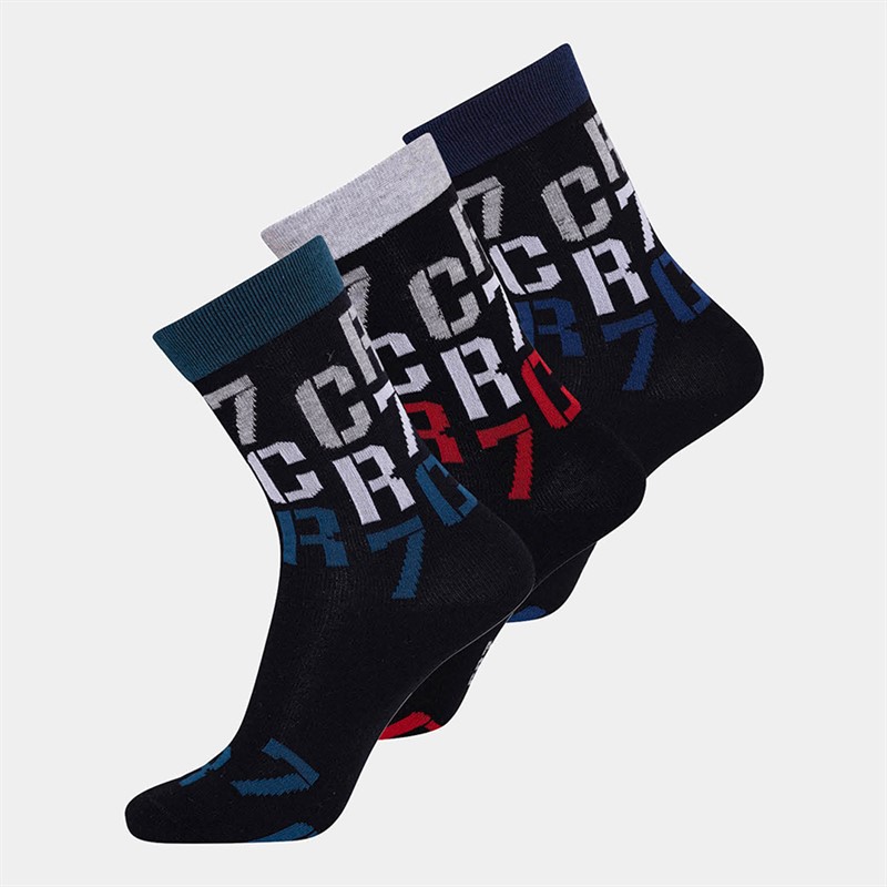 CR7 Skarpetki 3-pak dla dziecka kolor czarny/szary