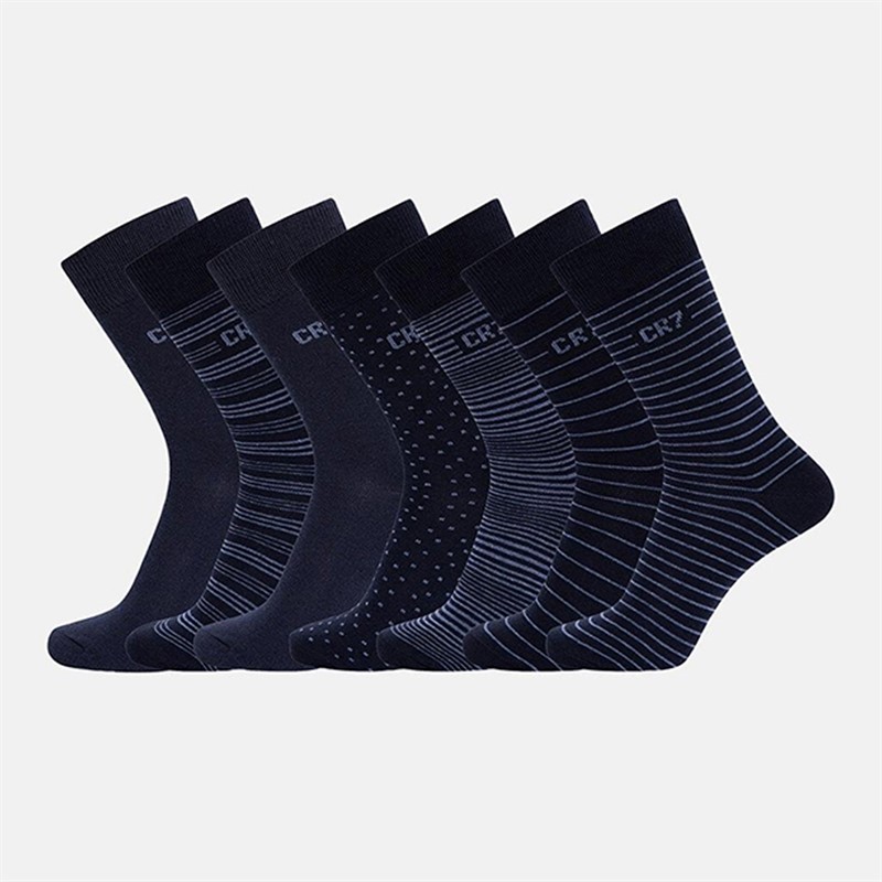 CR7 Siedem par skarpetek dla niego kolor granatowy