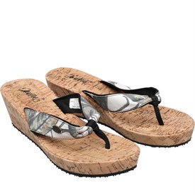 Animal Dames Susie Cork Sandalen Met Sleehak Zwart animal kopen in de aanbieding