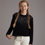 Guess Girls Stretch Jersey Long Sleeve T-Shirt Jet Black A996