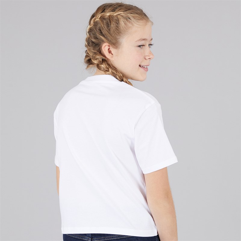 Guess Girls Stream Jersey T-Shirt Pure White