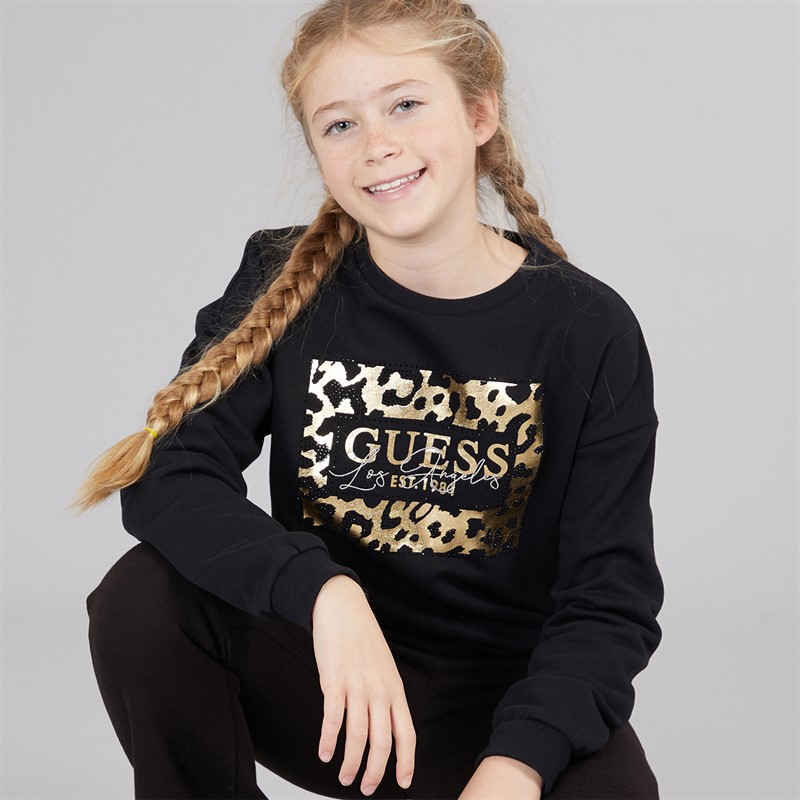 Guess Girls Sweatshirt Jet Black A996