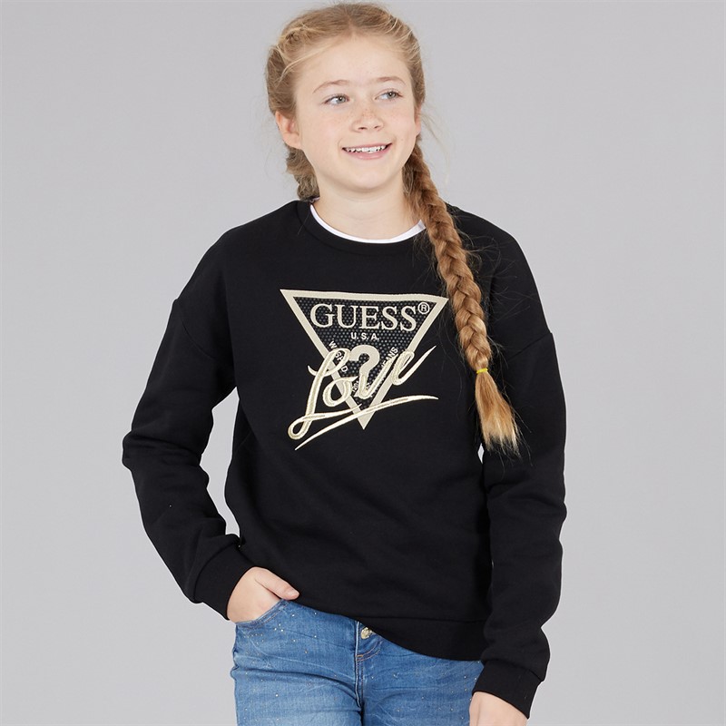 Guess Girls Sweatshirt Jet Black A996