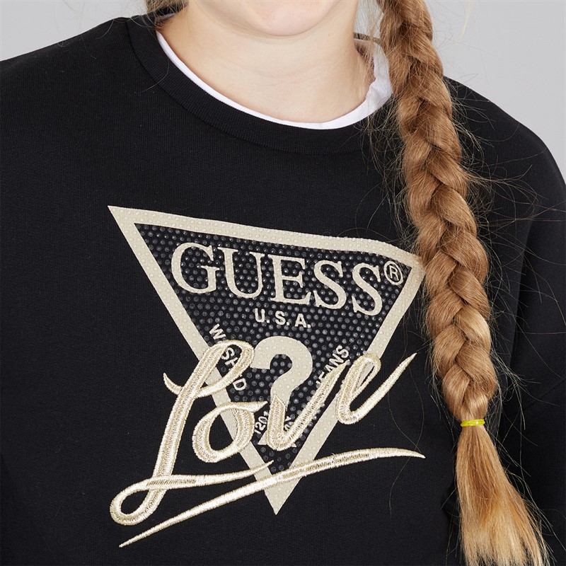 Guess Girls Sweatshirt Jet Black A996