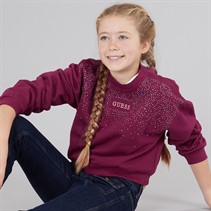 Guess Girls Cropped Sweatshirt Ballroom Red