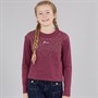 Guess Girls Stretch Jersey Long Sleeve T-Shirt Ballroom Red