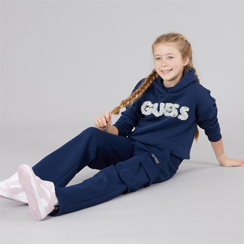 Guess Girls Oversized Hoodie Secret Blue