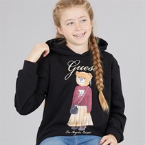 Guess Girls Oversized Hoodie Jet Black A996