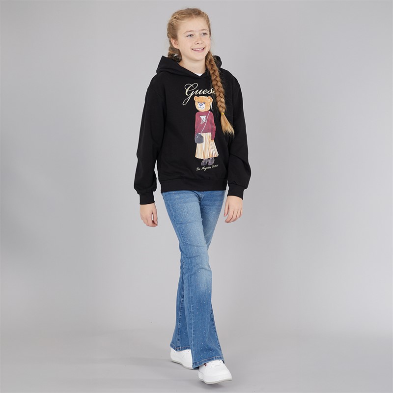 Guess Girls Oversized Hoodie Jet Black A996