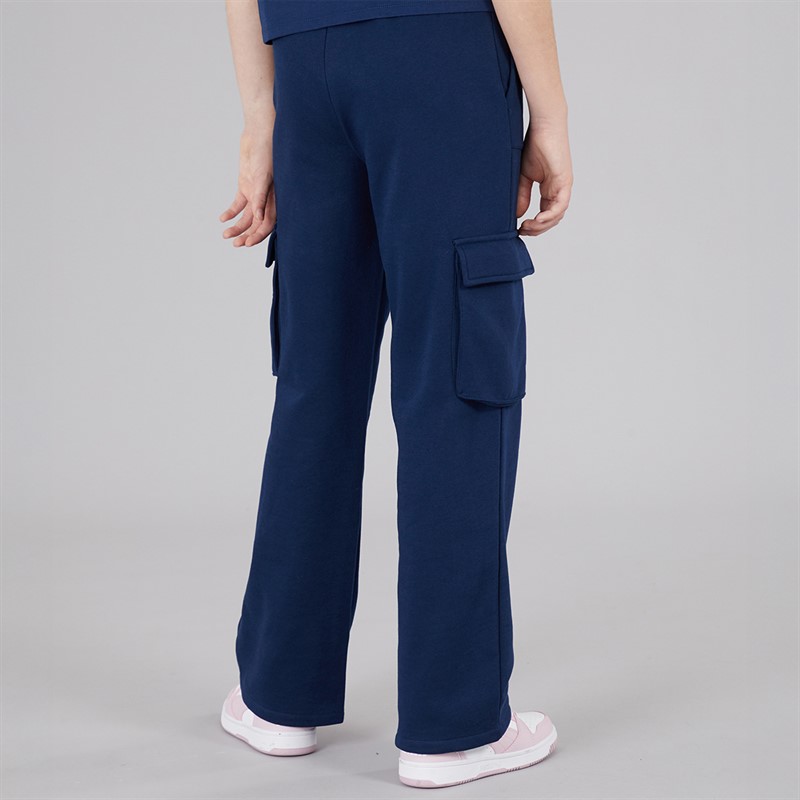 Guess Girls Fleece Regular Cargo Pants Secret Blue
