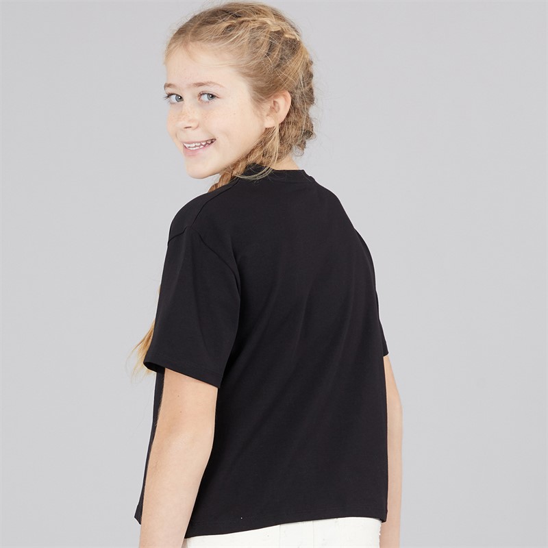 Guess Girls Stretch Jersey T-Shirt Jet Black A996