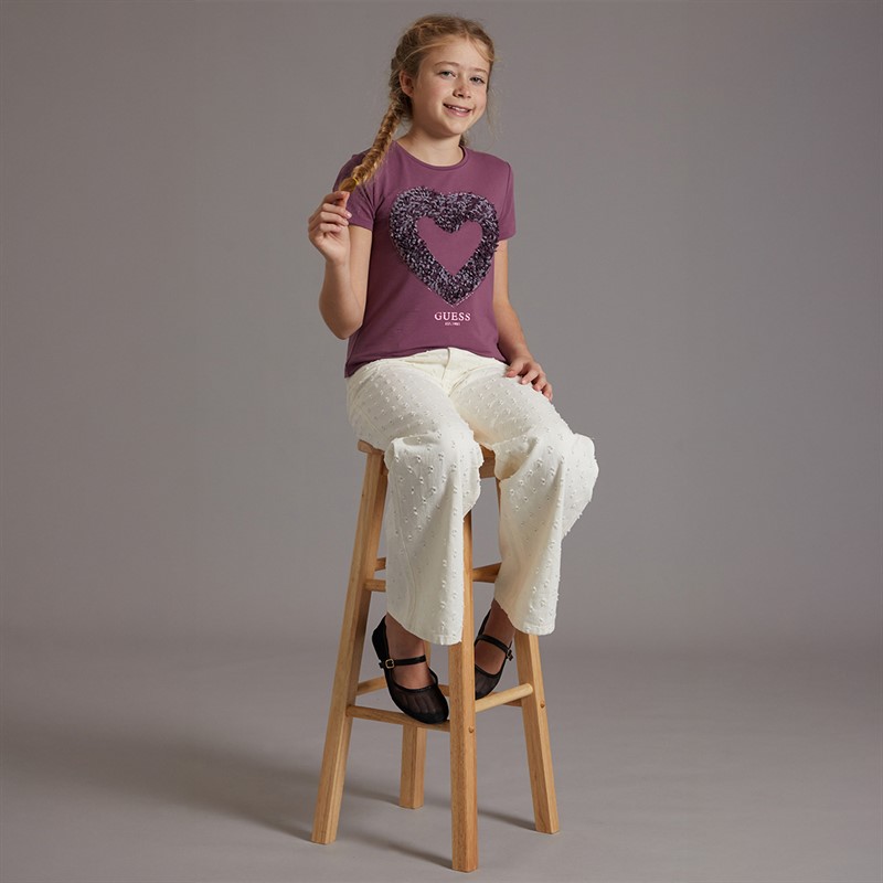 Guess Girls Stretch Jersey T-Shirt Blackberry Bliss