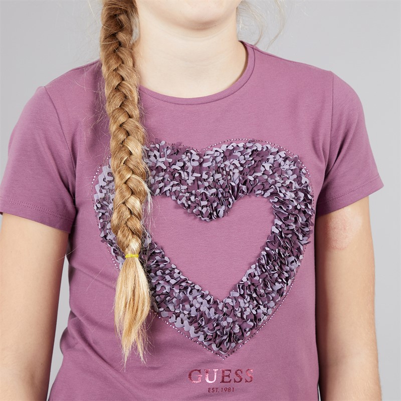 Guess Girls Stretch Jersey T-Shirt Blackberry Bliss