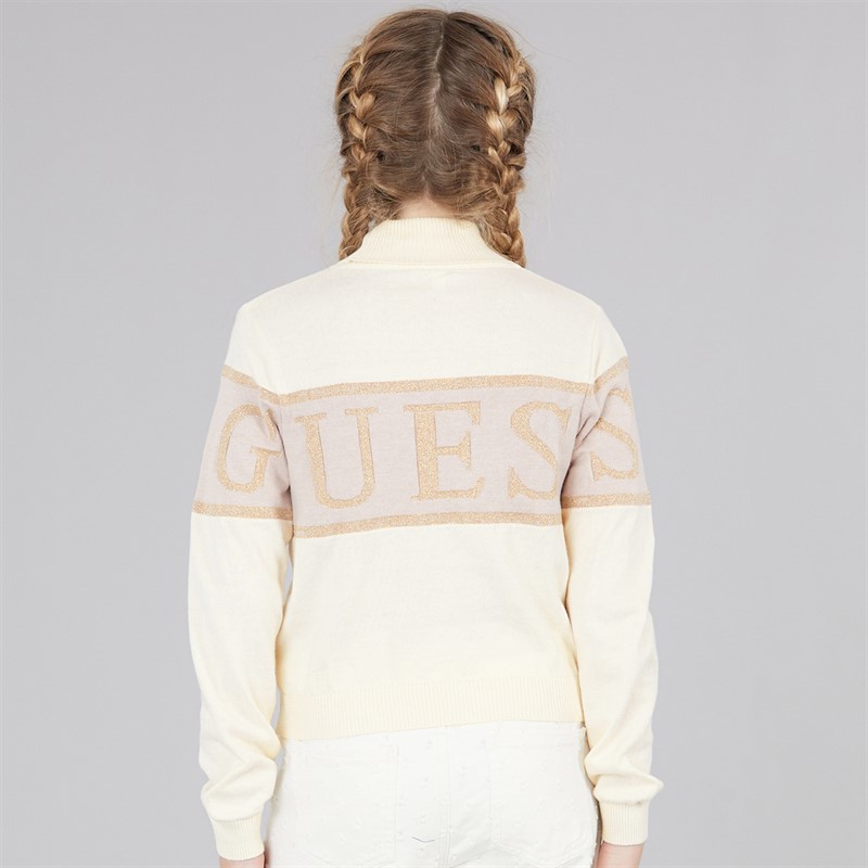 Guess Girls Sweater Cream White