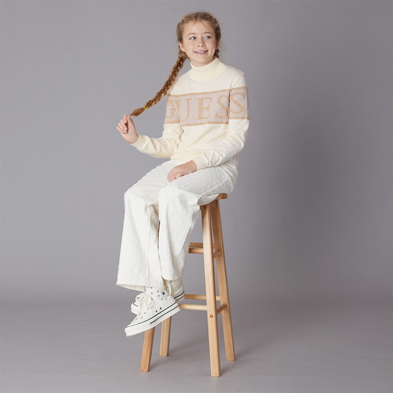 Guess Girls Sweater Cream White