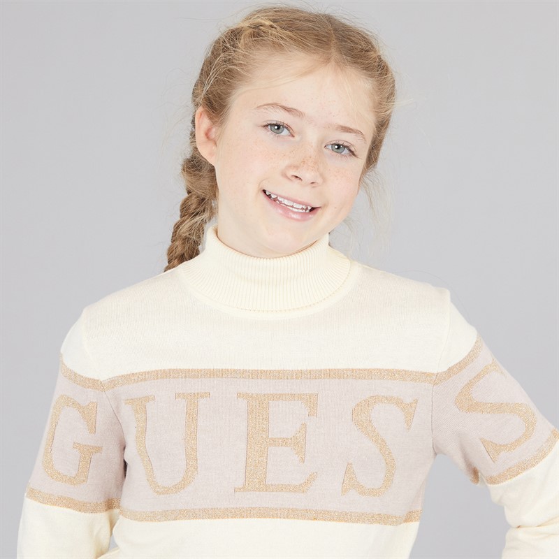 Guess Girls Sweater Cream White