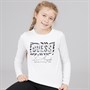 Guess Girls Stretch Jersey Long Sleeve T-Shirt Pure White