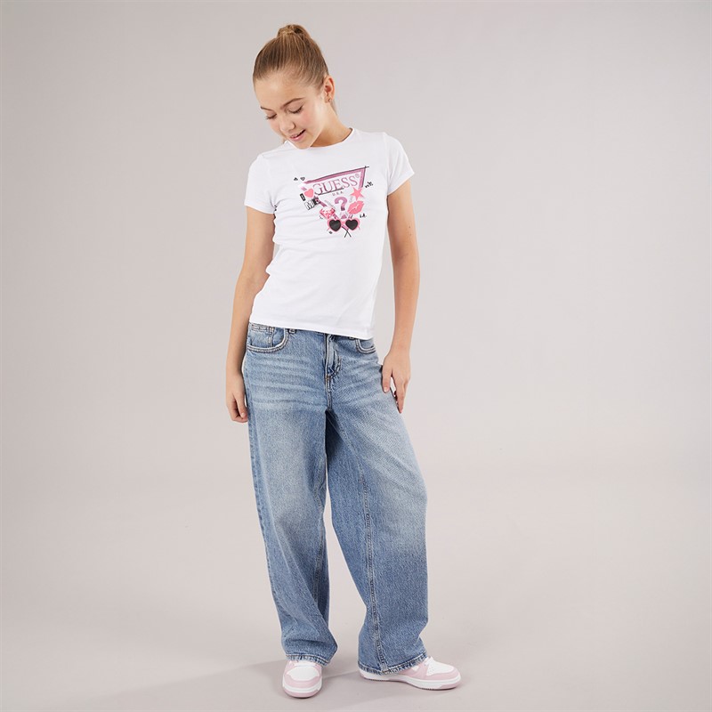 Guess Mädchen T Shirt Pure White