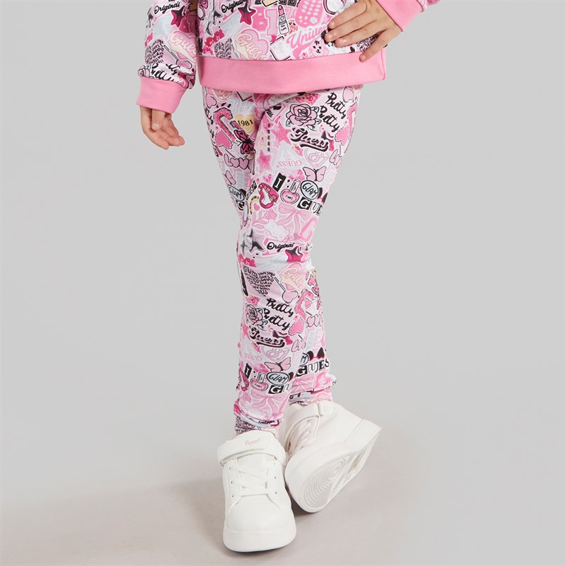 Guess Mädchen Leggings Sticker Collage