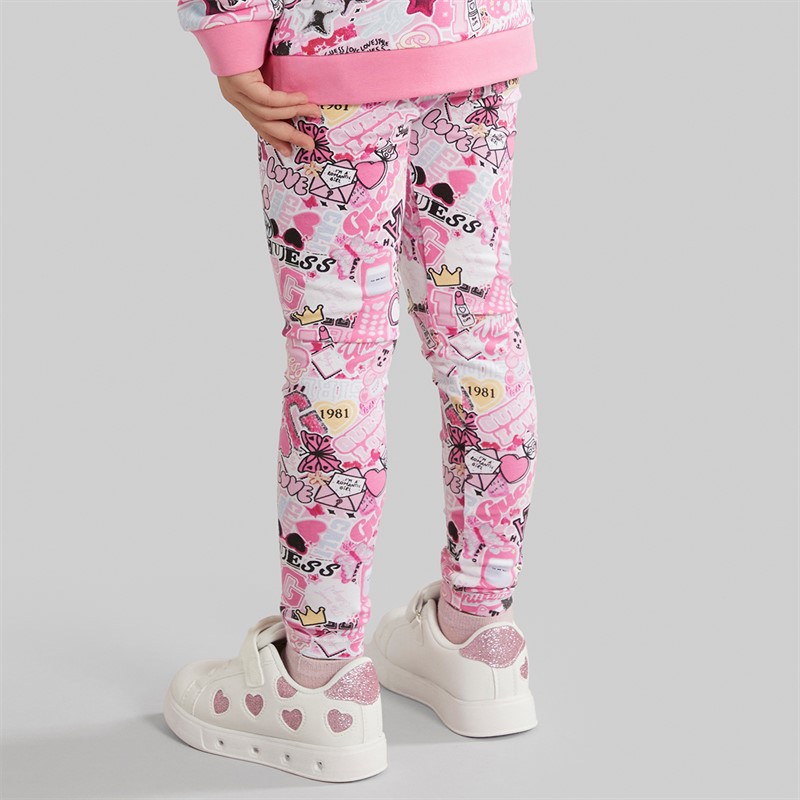 Guess Mädchen Leggings Sticker Collage