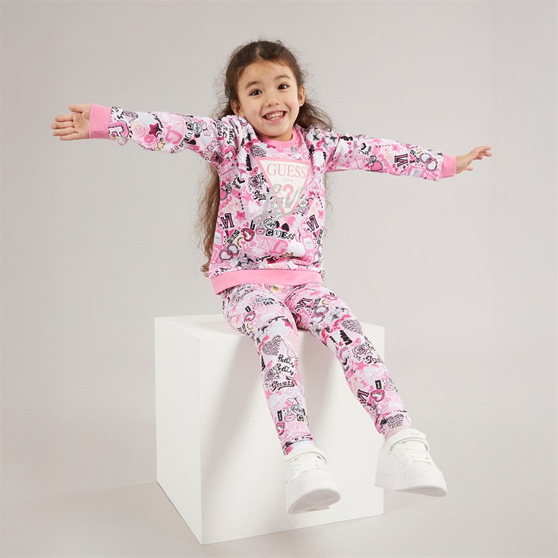 Guess Mädchen Sweatshirt Sticker Collage