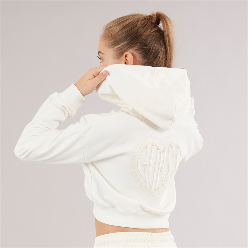 Guess Mädchen Hoodie Cream White