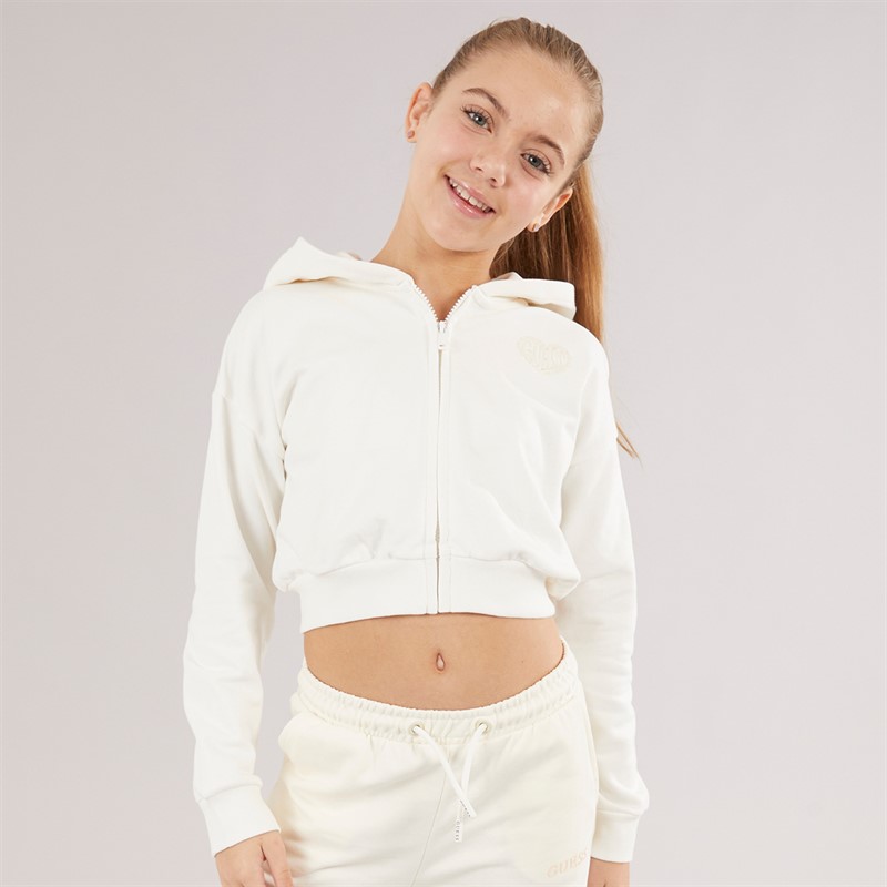 Guess Mädchen Hoodie Cream White
