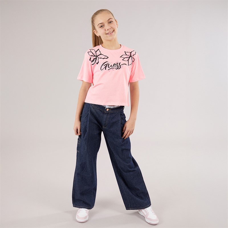 Guess Mädchen T Shirt Cotton Candy Pink