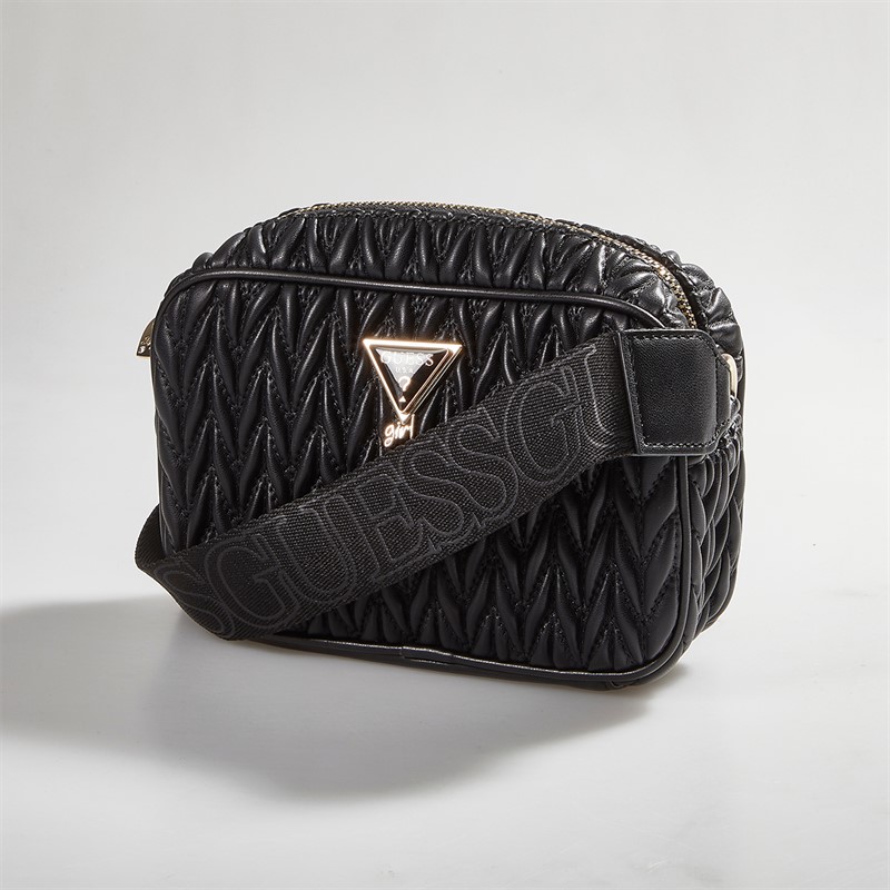 Guess Girls Quilted Bag Jet Black A996