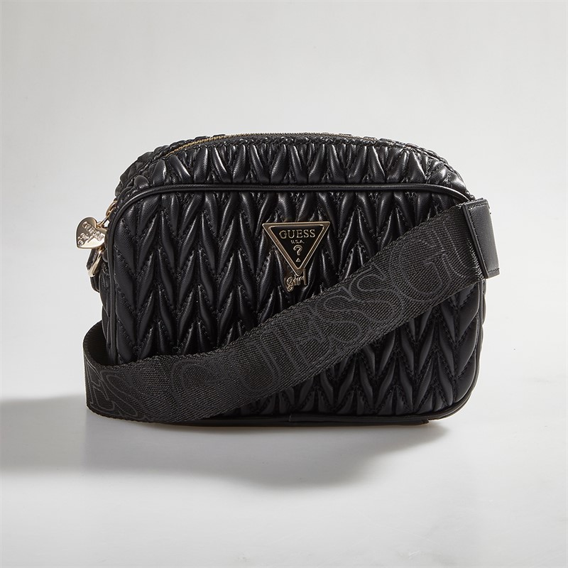 Guess Girls Quilted Bag Jet Black A996