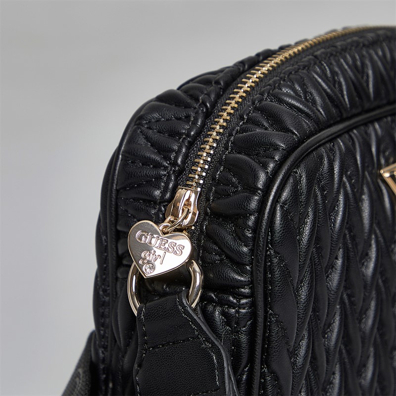 Guess Girls Quilted Bag Jet Black A996