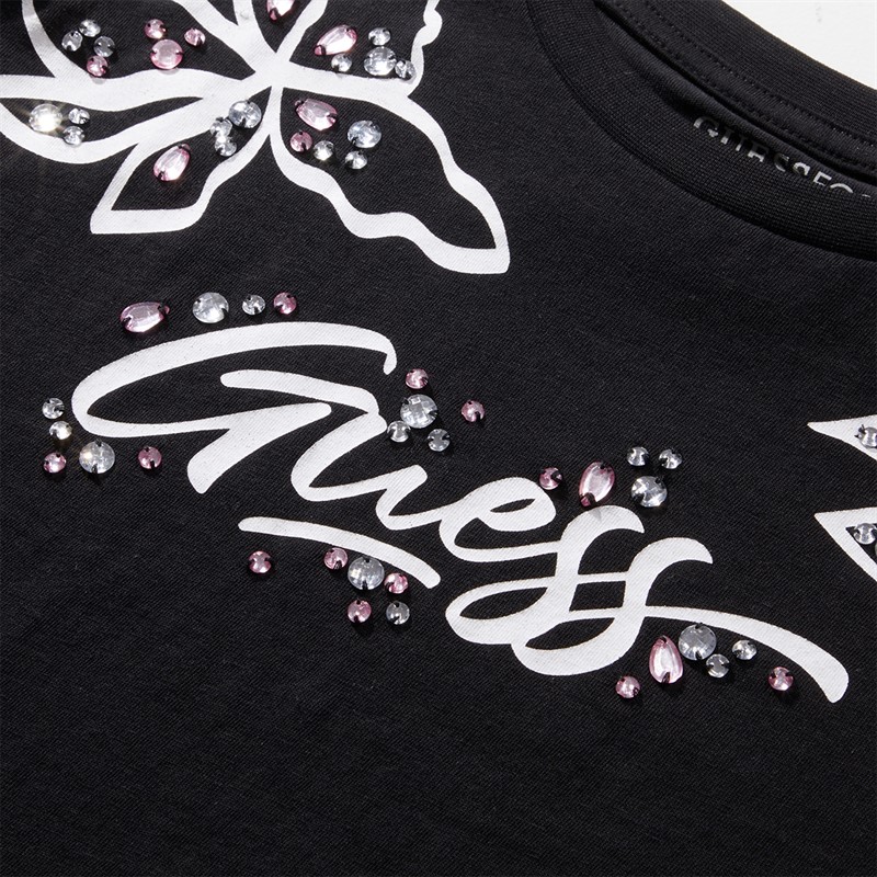 Guess Mädchen T Shirt Jet Black A996