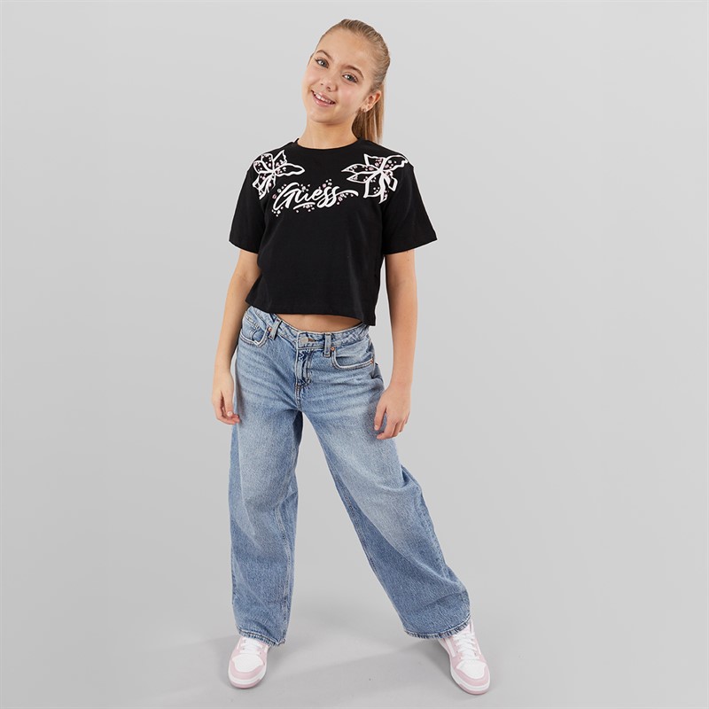 Guess Mädchen T Shirt Jet Black A996