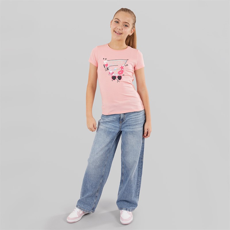 Guess Mädchen T Shirt Cotton Candy Pink