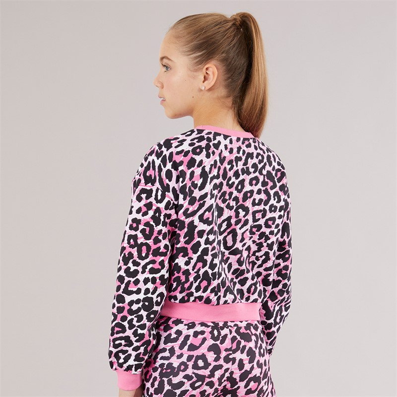 Guess Girls Sweatshirt Leopard Pink Combo